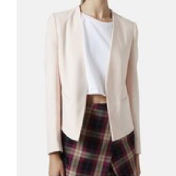 Topshop Jacket Women's 8 Molly Blazer Light Pink Workwear Casual Open Front - Picture 1 of 10